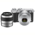 Nikon 1 J5 Mirrorless Digital Camera w/ 10-30mm PD-ZOOM Lens & 30-110mm Lens (Silver)