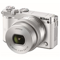 Nikon 1 J5 Mirrorless Digital Camera w/ 10-30mm PD-ZOOM Lens (White)