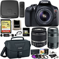Canon EOS Rebel T6 Digital SLR Camera Kit with EF-S 18-55mm f/3.5-5.6 IS II Lens, Canon EF 75-300mm f/4-5.6 III Telephoto Zoom Lens