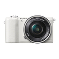 Sony a5100 16-50mm Mirrorless Digital Camera with 3-Inch Flip Up LCD (White)