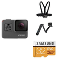 GoPro HERO5 Black w/ Chest Mount, 3-Way Grip and SD Card