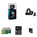 GoPro HERO6 Black w/ Head Strap, Carrying Case, Battery and Memory Card