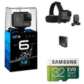 GoPro HERO6 Black w/ Head Strap, Battery and Memory Card