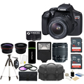 Canon EOS Rebel T6 18MP Wi-Fi DSLR Camera with 18-55mm IS II Lens + SanDisk 32GB & 16GB Card + Wide Angle Lens + Telephoto Lens + Flash + Grip + Tripod - 48GB Deluxe Accessories Bundle