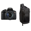 Máy ảnh Canon EOS Rebel T6i Digital SLR with EF-S 18-135mm IS STM Lens - Wi-Fi Enabled + Free AmazonBasics Sling Backpack for SLR Cameras