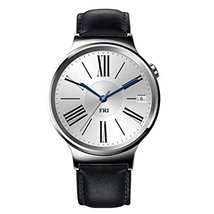 Đồng hồ Huawei Watch Stainless Steel with Black Suture Leather Strap (U.S. Warranty)