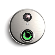 Skybell HD WiFi Doorbell Camera Alarm.com 1080p Color Night Vision Silver