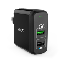 Anker Quick Charge 3.0 31.5W Dual USB Wall Charger, PowerPort 2 and PowerIQ