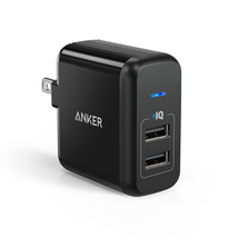 Anker 2-Port 24W USB Wall Charger PowerPort 2 with PowerIQ