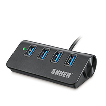 Anker USB 3.0 4-Port Portable Aluminum Hub with 2-Foot USB 3.0 Cable (Carbon)