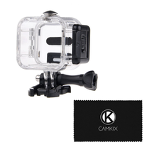 CamKix Waterproof Housing for GoPro Hero5 / Hero4 Session Action Camera - For Underwater Use - Water Resistant up to 132ft (40m) - Take Your Camera 4x Deeper - The Ideal Scuba Gear / Diving Accessory