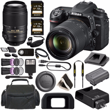 Máy ảnh và phụ kiện Nikon D7500 DSLR Camera with 18-140mm Lens 1582 + Nikon AF-P DX NIKKOR 70-300mm f/4.5-6.3G ED Lens  and more