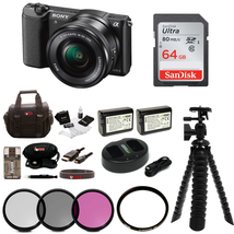 Máy ảnh và phụ kiện Sony Alpha a5100 Mirrorless Digital Camera w/ 16-50mm Lens & 64GB SD Card Bundle