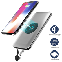 ANNBOS Qi Wireless 10000mAh Portable Battery Charger Fast Charging Power Bank