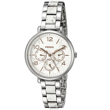 Đồng hồ Fossil Women's ES3939 Jacqueline Multifunction White Stainless Steel Watch