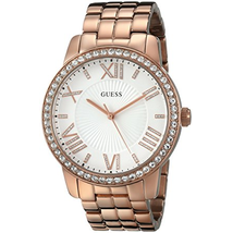 Đồng hồ GUESS Women's U0329L3 Dazzling Oversized Rose Gold-Tone Watch with Genuine Crystals
