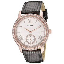 Đồng hồ GUESS Women's U0642L3 Classic Grey Watch with Genuine Leather Strap