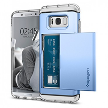 Spigen Crystal Wallet Case for Samsung Galaxy S8+ – Blue Coral