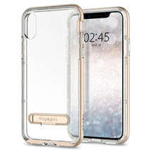 Spigen Crystal Hybrid Glitter Case for Apple iPhone X - Gold Quartz