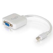 C2G 8in Mini DisplayPort™ Male to VGA Female Active Adapter Converter (White) -OPEN BOX