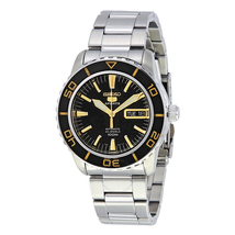 Seiko Fifty Five Fathoms Automatic Black Dial Stainless Steel Men's Watch SNZH57