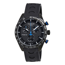 Tissot PRS 516 Chronograph Black Carbon Dial Men's Watch T1004173720100 T100.417.37.201.00