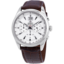 Orient Classic Chronograph White Dial Men's Watch FTV01005W