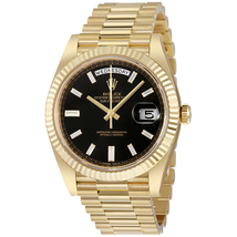 Rolex Oyster Perpetual 18K Yellow Gold Diamond Men's Automatic President Watch 228238BKDP