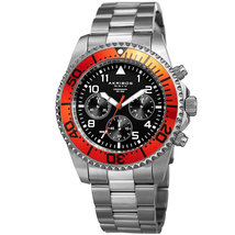 Akribos XXIV Black Dial Chronograph Men's Watch AK950SSOR