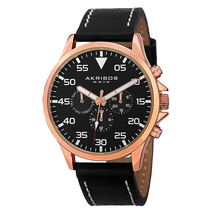 Akribos XXIV Black Dial Multi-function Men's Watch AK773RGB