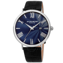 Akribos XXIV Waves Blue Dial Men's Watch AK1041SSBU