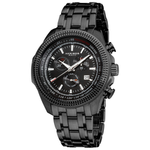 Akribos XXIV Conqueror Black Dial Black Ion-plated Stainless Steel Men's Watch AK617BK