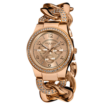 Akribos XXIV Akribos GMT Multi-Function Rose Gold-Tone Ladies Watch AK558RG