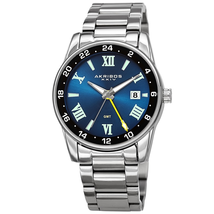 Akribos XXIV GMT Blue Dial Men's Watch AK1055SSBU