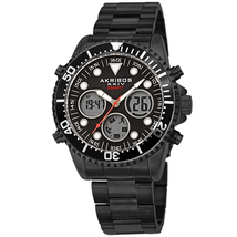 Akribos XXIV Quartz Black Dial Men's Smart Watch AK1094BK