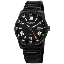 Akribos XXIV GMT Black Dial Men's Watch AK1055BK
