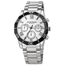 Akribos XXIV White Dial Men's Watch AK1054SS