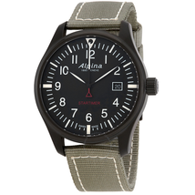 Alpina Starttimer Pilot Black Dial Men's Watch AL-240B4FBS6