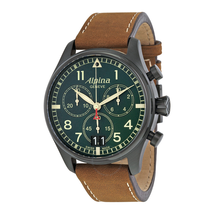 Alpina Startimer Pilot Chronograph Green Dial Men's Watch AL-372GR4FBS6