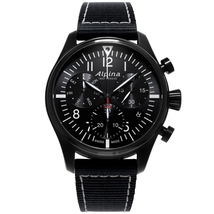Alpina Startimer Pilot Chronograph Quartz Black Dial Men's Watch AL-371BB4FBS6