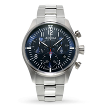 Alpina Startimer Pilot Chronograph Quartz Blue Dial Men's Watch AL-371NN4S6B