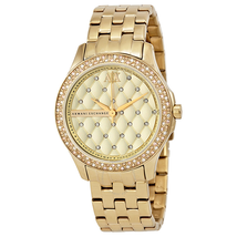Armani Exchange Lady Hamilton Champagne Dial Gold-plated Watch AX5216
