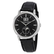 A. Lange & Sohne Saxonia Moon Phase Automatic Black Dial Men's Watch 384.029