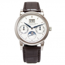 A. Lange & Sohne Saxonia Annual Calendar 18K White Gold Automatic Men's Watch 330.026