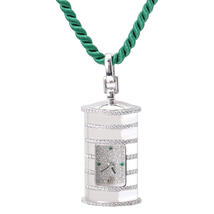 Audemars Piguet 18kt White Gold Diamond Emerald Pendant Watch 12576BC.ZZ.0000XX.01