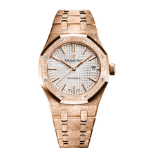 Audemars Piguet Royal Oak Frosted Pink Gold-tone Dial Automatic Ladies 18kt Rose Gold Watch 15454OR.GG.1259OR.03