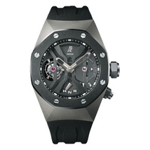 Audemars Piguet Tourbillon Concept Openworked Dial GMT Titanium Men's Watch 26560IO.OO.D002CA.01