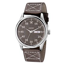 August Steiner Brown Leather Brown Dial Watch AS8074BR