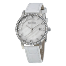 August Steiner Mother of Pearl Dial Silver-Tone Ladies Watch AS8056WT