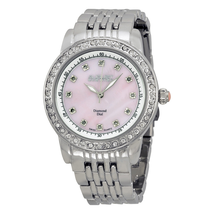 August Steiner Silver-tone Diamond Ladies Watch AS8045PK